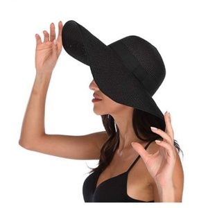 Lanzom Accessories - Lanzom Womens Wide Brim Straw Hat Floppy Foldable Lanzom Accessories - Lanzom Womens Wide Brim Straw Hat Floppy Foldable